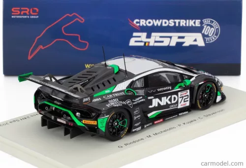 LAMBORGHINI  HURACAN GT3 EVO2 5.2L V10 TEAM BARWELL MOTORSPORT N 72 3rd BRONZE CLASS 24h SPA 2024 MATTIA MICHELOTTO - GABRIEL RINDONE - PATRICK KUJALA - CASPER STEVENSON  BLACK GREEN