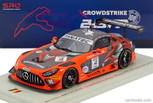 MERCEDES BENZ  AMG GT3 EVO 6.2L V8 TEAM CROWDSTRIKE RILEY N 4 WINNER PRO-AM CLASS 24h SPA 2024 GEORGE KURTZ - IAN JAMES - NICKY CATSBURG - COLIN BRAUN  ORANGE GREY
