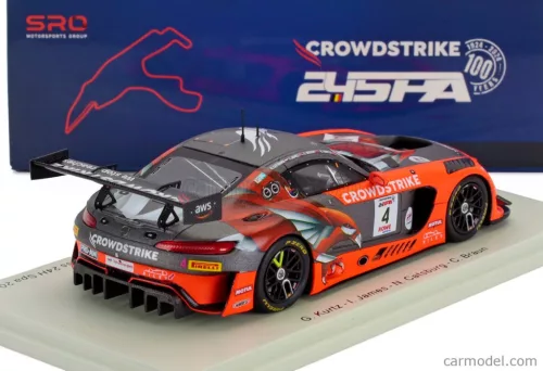 MERCEDES BENZ  AMG GT3 EVO 6.2L V8 TEAM CROWDSTRIKE RILEY N 4 WINNER PRO-AM CLASS 24h SPA 2024 GEORGE KURTZ - IAN JAMES - NICKY CATSBURG - COLIN BRAUN  ORANGE GREY