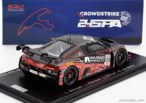 AUDI  R8 LMS GT3 EVO II 5.2L V10 TEAM TRESOR ATTEMPTO RACING N 88 24h SPA 2024 LEONARDO MONCINI - LORENZO PATRESE - LORENZO FERRARI - GLENN VAN BERLO  GREY RED