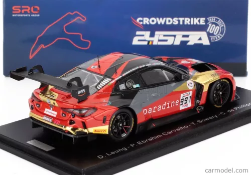 BMW  4-SERIES M4 GT3 3.0L TURBO TEAM CENTURY MOTORSPORT N 991 24h SPA 2024 DARREN LEUNG - PEDRO EBRAHIM CARVALHO - TOBY SOWERY - CONNOR DE PHILLIPPI  RED BLACK YELLOW