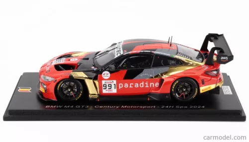 BMW  4-SERIES M4 GT3 3.0L TURBO TEAM CENTURY MOTORSPORT N 991 24h SPA 2024 DARREN LEUNG - PEDRO EBRAHIM CARVALHO - TOBY SOWERY - CONNOR DE PHILLIPPI  RED BLACK YELLOW