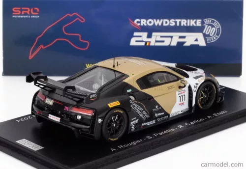 AUDI  R8 LMS GT3 EVO II 5.2L V10 TEAM CSA RACING N 111 24h SPA 2024 ARTHUR ROUGIER - STEVEN PALETTE - ROMAIN CARTON - ADAM ETEKI  BLACK BEIGE WHITE