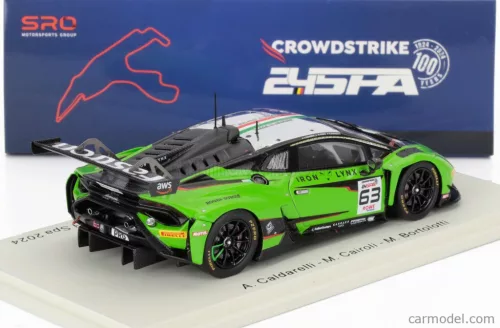 LAMBORGHINI  HURACAN GT3 EVO2 5.2L V10 TEAM IRON LYNX N 63 24h SPA 2024 MATTEO CAIROLI - ANDREA CALDARELLI - MIRKO BORTOLOTTI  GREEN WHITE BLACK