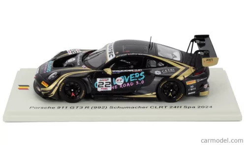PORSCHE  911 992 GT3 R 4.2L TEAM SCHUMACHER CLRT N 22 24h SPA 2024 AYHANCAN GUVEN - LAURIN HEINRICH - DORIAN BOCCOLACCI  BLACK GOLD