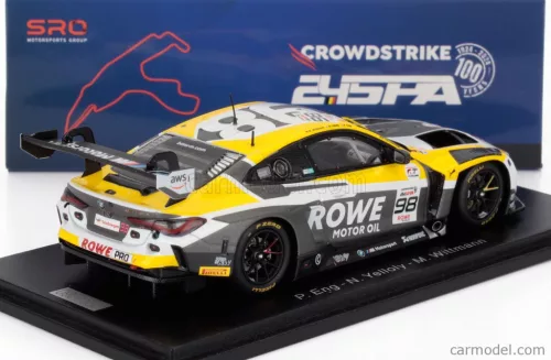 BMW  4-SERIES M4 GT3 3.0L TURBO TEAM ROWE RACING N 98 24h SPA 2024 PHILIPP ENG - NICK YELLOLY - MARCO WITTMANN  WHITE BLACK YELLOW