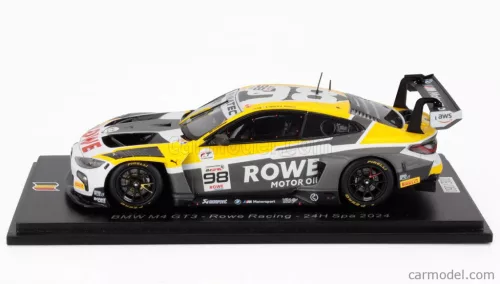 BMW  4-SERIES M4 GT3 3.0L TURBO TEAM ROWE RACING N 98 24h SPA 2024 PHILIPP ENG - NICK YELLOLY - MARCO WITTMANN  WHITE BLACK YELLOW