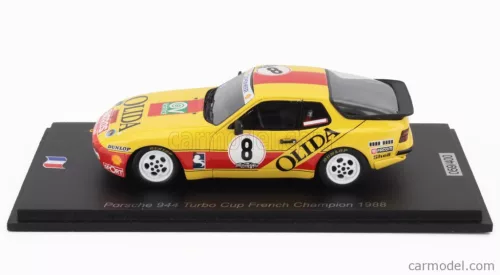 PORSCHE  944 TURBO N 8 CUP CHAMPION FRANCE 1988 ANDRE BOURDON  YELLOW RED