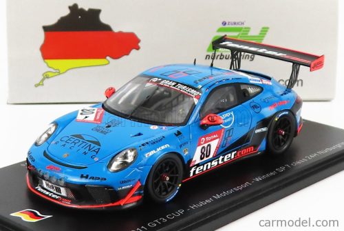 PORSCHE  911 991-2 GT3 CUP TEAM HUBER MOTORSPORT N 80 WINNER SP7 CLASS 24h NURBURGRING 2021 H.WEHRMANN - U.BERG - M.VAN RAMSHORST - A.MIES