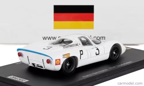 PORSCHE  907H TEAM PORSCHE N 3 3rd 1000km NURBURGRING 1968 HANS HERRMANN - ROLF STOMMELEN  WHITE BLUE