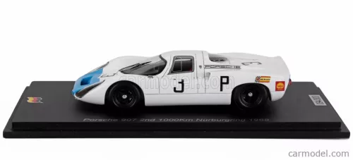 PORSCHE  907H TEAM PORSCHE N 3 3rd 1000km NURBURGRING 1968 HANS HERRMANN - ROLF STOMMELEN  WHITE BLUE