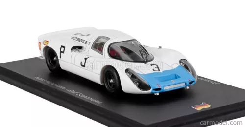 PORSCHE  907H TEAM PORSCHE N 3 3rd 1000km NURBURGRING 1968 HANS HERRMANN - ROLF STOMMELEN  WHITE BLUE