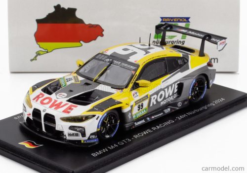 BMW  4-SERIES M4 GT3 TEAM ROWE RACING N 99 24h NURBURGRING 2024 R.FRIJNS - S.VAN DER LINDE - D.VANTHOOR - A.FARFUS  GREY YELLOW WHITE