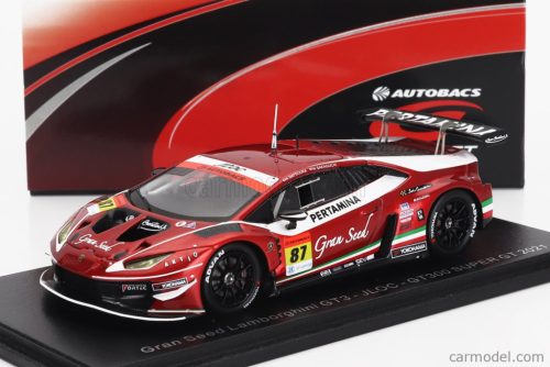 LAMBORGHINI  Gran Seed LAMBORGHINI GT3 N 87 TEAM JLOC GT300 SUPER GT 2021 KOSUKE MATSUURA - NATSU SAKAGUCHI  RED WHITE