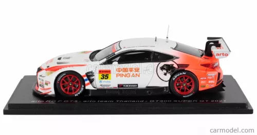 LEXUS  RC F GT3 TEAM ARTO THAILAND N 35 GT300 SUPER GT 2021 GIULIANO ALESI - SEAN WALKINSHAW  WHITE ORANGE