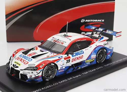 TOYOTA  SUPRA GR TEAM SARD N 39 GT500 CLASS SUPER GT 2022 Y.SEKIGUCHI - Y.NAKAYAMA  WHITE BLUE RED