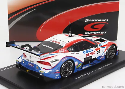TOYOTA  SUPRA GR TEAM SARD N 39 GT500 CLASS SUPER GT 2022 Y.SEKIGUCHI - Y.NAKAYAMA  WHITE BLUE RED