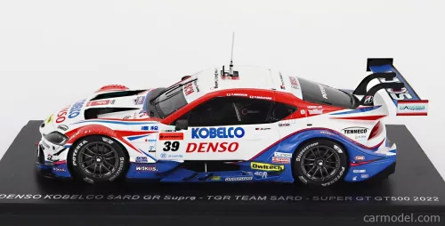 TOYOTA  SUPRA GR TEAM SARD N 39 GT500 CLASS SUPER GT 2022 Y.SEKIGUCHI - Y.NAKAYAMA  WHITE BLUE RED