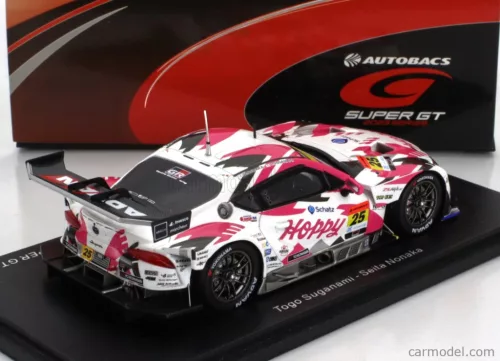 TOYOTA  GR SUPRA TEAM TSUCHIYA N 25 GT300 CLASS SUPER GT 2023 T.SUGANAMI - S.NONAKA  WHITE FUCSIA