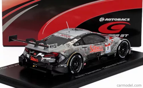 HONDA  NSX-GT TEAM STANLEY KUNIMITSU N 1 GT500 CLASS SUPER GT 2021 NAOKI YAMAMOTO - ADASUKE MAKINO  SILVER BLACK