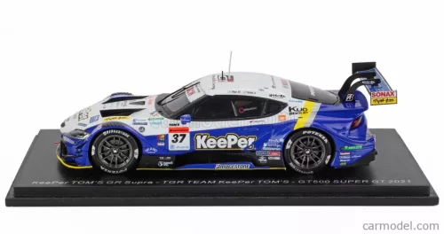 TOYOTA  SUPRA GR TEAM KEEPER TOM'S N 37 GT500 CLASS SUPER GT 2021 RYO HIRAKAWA - SENA SAKAGUCHI  BLUE YELLOW