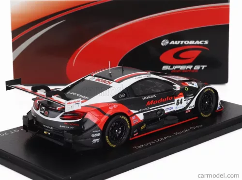 HONDA  NSX-GT TEAM MODULO NAKAJIMA RACING N 64 GT500 CLASS SUPER GT 2021 TAKUYA IZAWA - HIROKI OTSU  BLACK WHITE RED