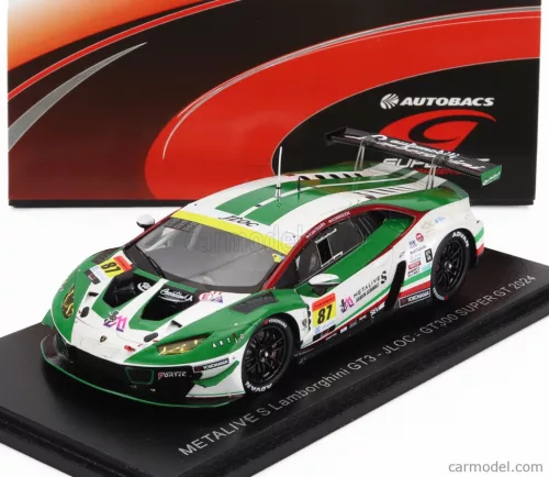 LAMBORGHINI  LAMBORGHINI GT3 TEAM JLOC N 87 GT300 CLASS SUPER GT 2024 KOSUKE MATSUURA - NATSU SAKAGUCHI  GREEN WHITE