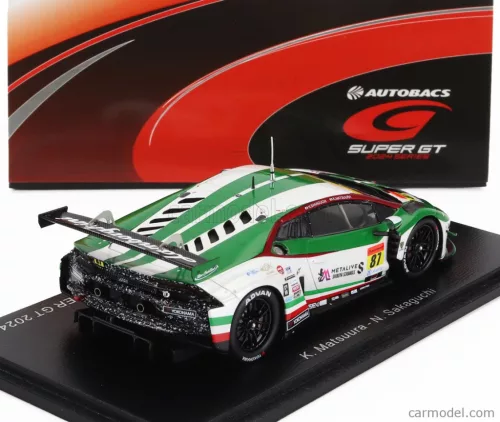 LAMBORGHINI  LAMBORGHINI GT3 TEAM JLOC N 87 GT300 CLASS SUPER GT 2024 KOSUKE MATSUURA - NATSU SAKAGUCHI  GREEN WHITE