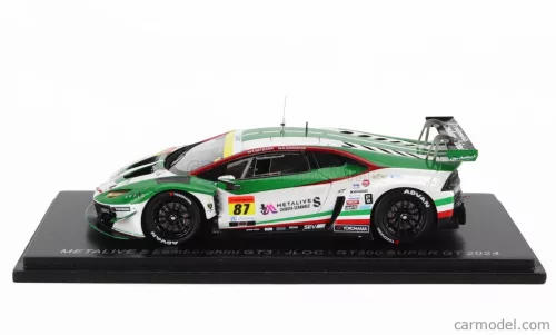 LAMBORGHINI  LAMBORGHINI GT3 TEAM JLOC N 87 GT300 CLASS SUPER GT 2024 KOSUKE MATSUURA - NATSU SAKAGUCHI  GREEN WHITE
