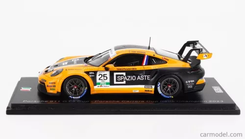 PORSCHE  911 992 GT3 CUP N 25 PORSCHE CARRERA CUP ITALY CHAMPION 2023 LARRY TEN VOORDE  ORANGE BLACK