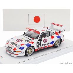   PORSCHE  911 993 GT2 TEAM STP TAISAN N 34 WINNER ROUND 6 GT1 JGTC 1995 TAUGIO MATSUDA - KEIICHI SUZUKI  WHITE BLUE RED