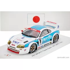   TOYOTA  SUPRA TEAM FET SPORTS N 8 JGTC SEASON 1995 NAOKI NAGASAKA  WHITE LIGHT BLUE