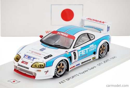 TOYOTA  SUPRA TEAM FET SPORTS N 8 JGTC SEASON 1995 NAOKI NAGASAKA  WHITE LIGHT BLUE