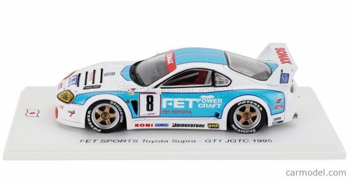 TOYOTA  SUPRA TEAM FET SPORTS N 8 JGTC SEASON 1995 NAOKI NAGASAKA  WHITE LIGHT BLUE