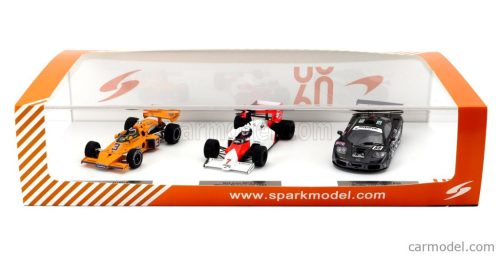 McLAREN  SET 3X F1  MP4/2 N 7 WINNER MONACO GP 1984 ALAIN PROST - F1 GTR BMW V12 TEAM KOKUSAI KAIHATSU RACING N 59 WINNER 24h LE MANS 1995 Y.DALMAS - M.SEKIYA - J.J.LEHTO - M16C N 3 WINNER INDY 500 INDIANAPOLIS 1974 JOHNNY RUTHERFORD  VARIOUS