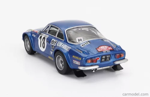 RENAULT ALPINE A110 1800S N 18 WINNER RALLY MONTECARLO 1973 WITH FIGURE J.C.ANDRUET - M.PETIT