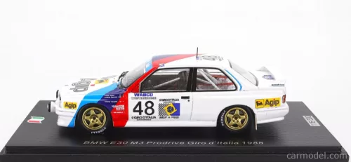 BMW  3-SERIES M3 (E30) N 48 PRODRIVE GIRO D'ITALIA 1988 A.ZANUSSI - P.AMATI - J.CECOTTO  WHITE BLUE RED