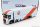 MITSUBISHI  FUSO TRUCK CAR TRANSPORTER GULF RACING LIVERY 4-ASSI 2023 - CARS NOT INCLUDED  LIGHT BLUE ORANGE