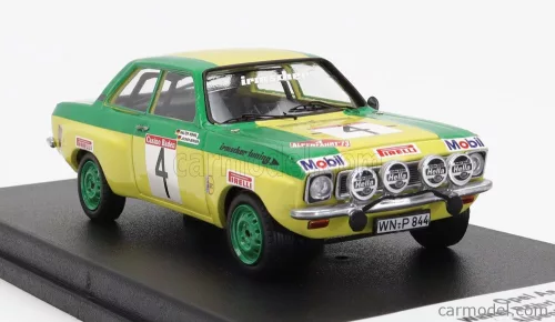 OPEL  ASCONA (night version) N 4 RALLY ALPENFAHRT 1973 W.ROHRL - J.BERGER  YELLOW GREEN