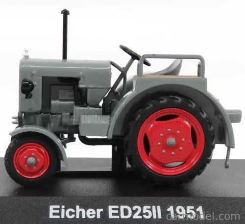 EICHER  ED25II TRACTOR 1951 - CON VETRINA - WITH SHOWCASE  GREY RED