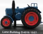 LANZ  BULLDOG D4016 TRACTOR 1957 - CON VETRINA - WITH SHOWCASE  BLUE RED