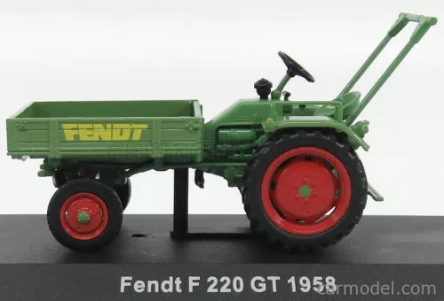 FENDT  F220GT TRACTOR TRUCK 1958 - CON VETRINA - WITH SHOWCASE  GREEN RED