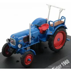   EICHER  TIGER TRACTOR 1960 - CON VETRINA - WITH SHOWCASE  BLUE RED
