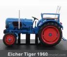 EICHER  TIGER TRACTOR 1960 - CON VETRINA - WITH SHOWCASE  BLUE RED