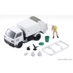   MITSUBISHI  FUSO TRUCK TRASPORTO E RACCOLTA RIFIUTI 2-ASSI 2017 WITH FIGURE AND ACCESSORIES  WHITE