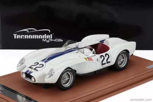 FERRARI  250TR 3.0L V12 PONTOON FENDER TESTAROSSA SPIDER TEAM ED HUGUS N 22 24h LE MANS 1958 ED HUGUS - RAY ERNIE ERICKSON  WHITE BLUE