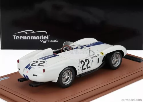 FERRARI  250TR 3.0L V12 PONTOON FENDER TESTAROSSA SPIDER TEAM ED HUGUS N 22 24h LE MANS 1958 ED HUGUS - RAY ERNIE ERICKSON  WHITE BLUE