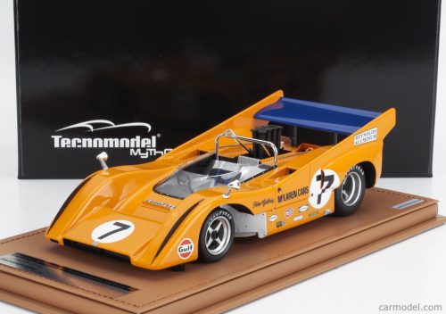 McLAREN  M8D CAN-AM N 7 WINNER ROAD AMERICA 1970 PETER GETHIN - CON VETRINA - WITH SHOWCASE  ORANGE