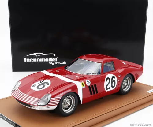 FERRARI  250 GTO 64 3.0L V12 N 26 WINNER 12h REIMS 1964 NINO VACCARELLA - PEDRO RODRIGUEZ  RED WHITE