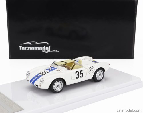 PORSCHE  550A TEAM ED HUGUS N 35 24h LE MANS 1957 E.HUGUS - C.G.DE BEAUFORT  WHITE BLUE